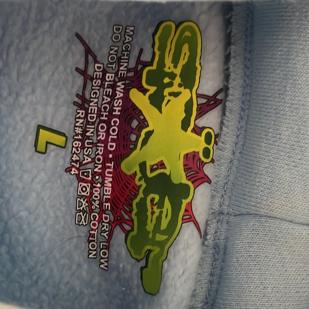 Light blue spider hoodie - Picture 3 of 5